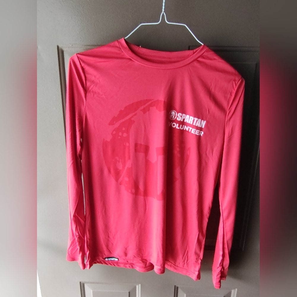 Red Spartan Spartan Volunteer Long Sleeve  Size Medium NWOT